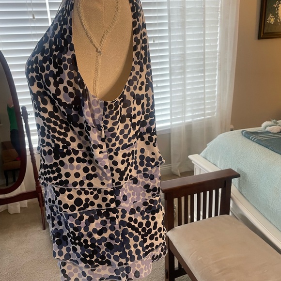 St. John Black and White Polka Dot Blouse - Picture 2 of 4